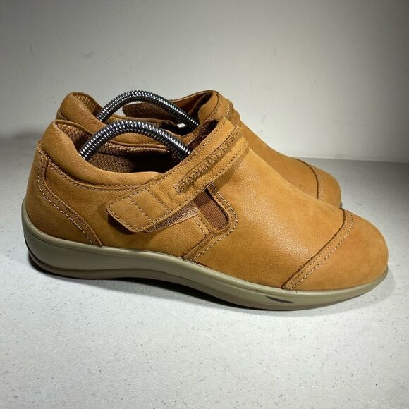 Womens Orthofeet Solerno Camel size 7,5 D Leather Loafers Orthotic Shoes - Picture 1 of 7